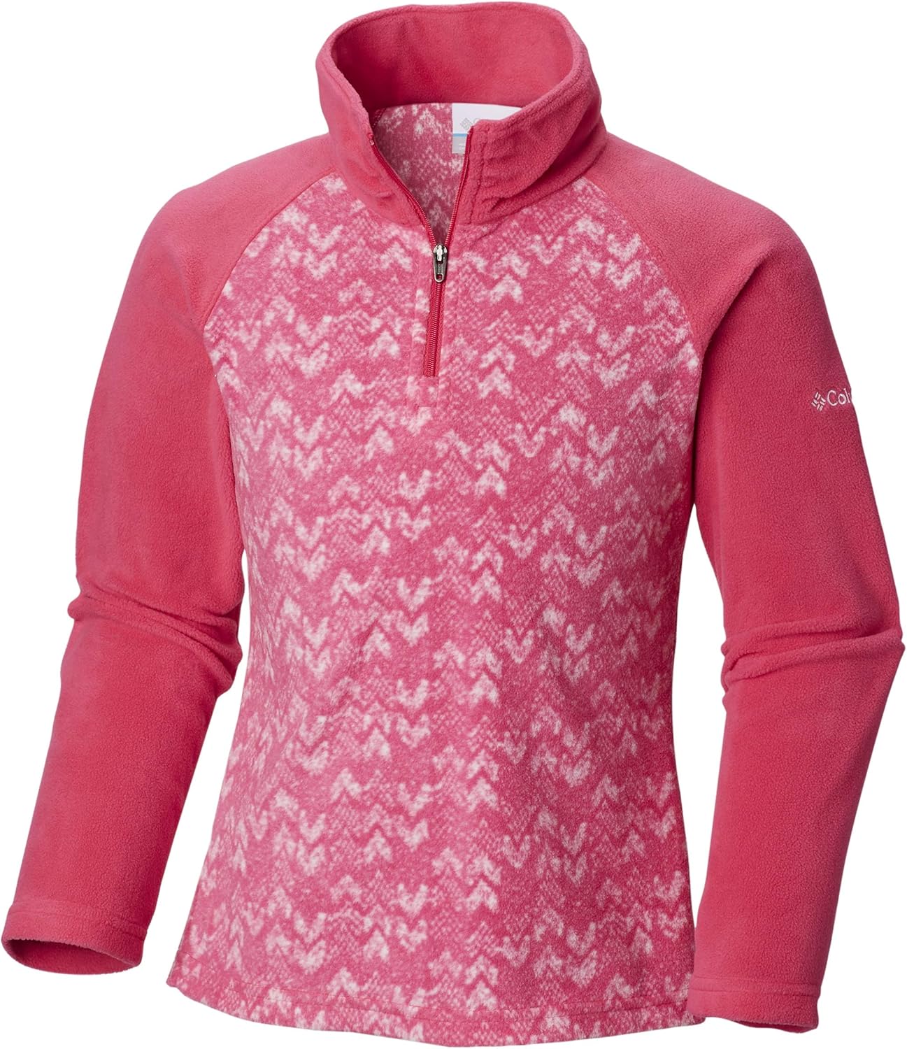

Columbia Girls' Glacial II Fleece Print Half Zip, Cactus Pink Arrows