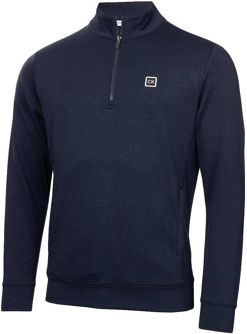 

Мужской свитер Calvin Klein Concord с мягкой эластичной влагоотводящей застежкой-молнией и коротким рукавом, Navy