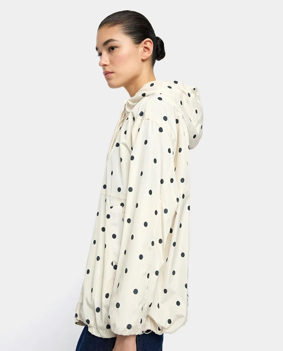 

Женская парка с капюшоном и в горошек Parfois, белый/черный