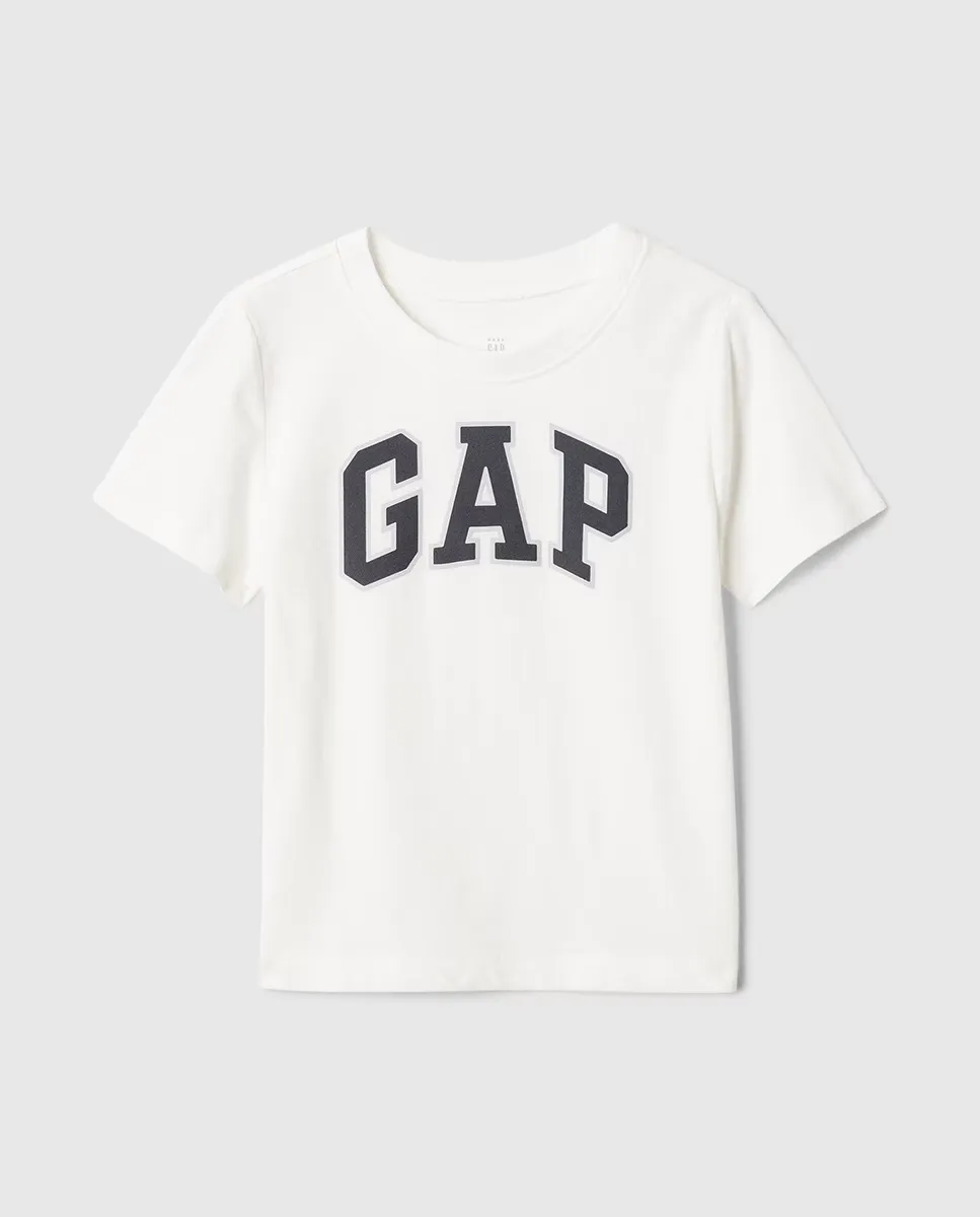 

Футболка для мальчиков с короткими рукавами и круглым вырезом Gap, белый