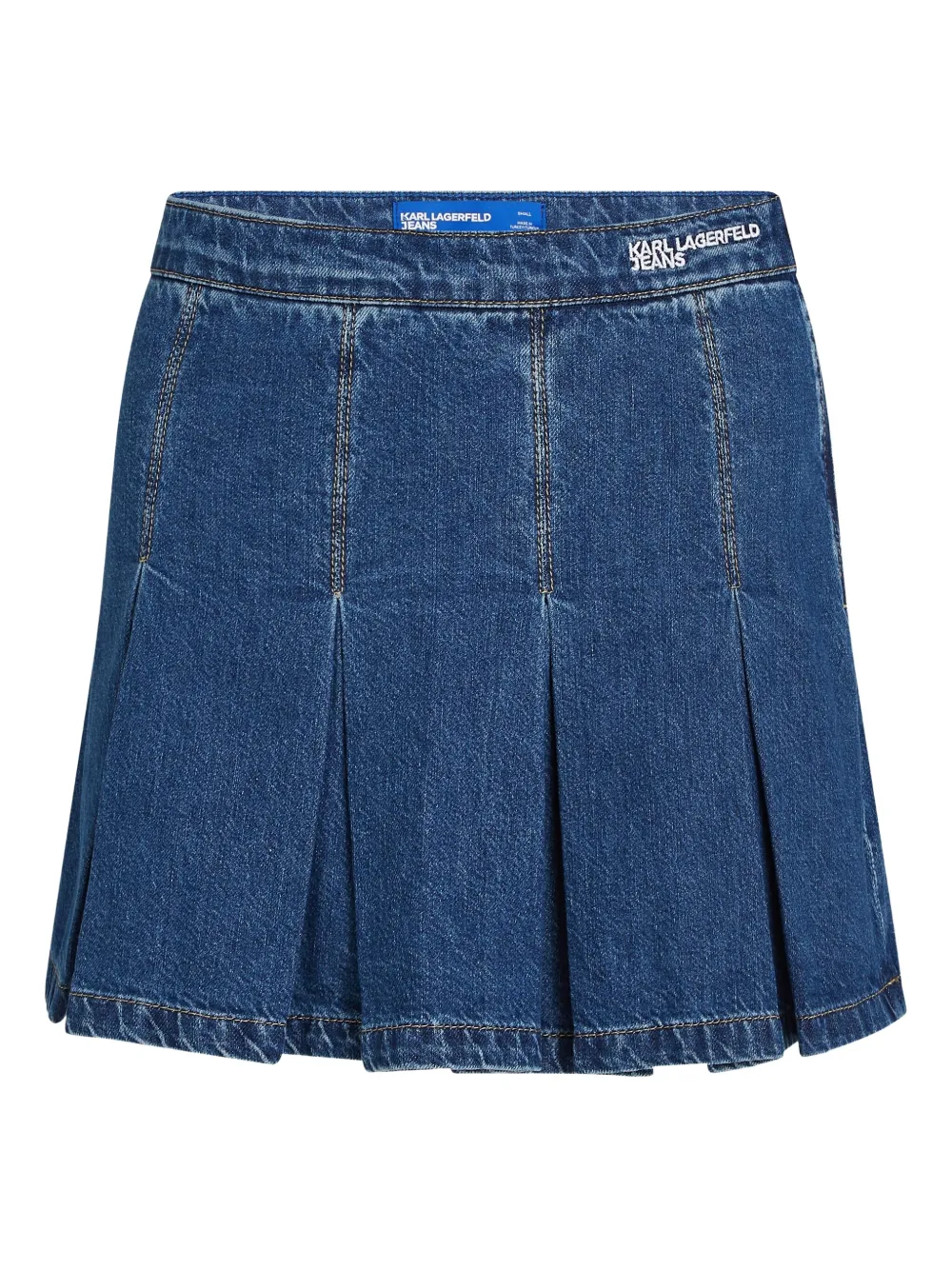 

Джинсовая юбка мини со складками Karl Lagerfeld Jeans, синий