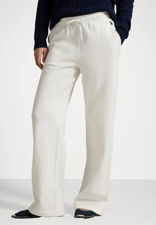 Спортивные штаны с широкими штанинами на шнуровке Polo Ralph Lauren, White
