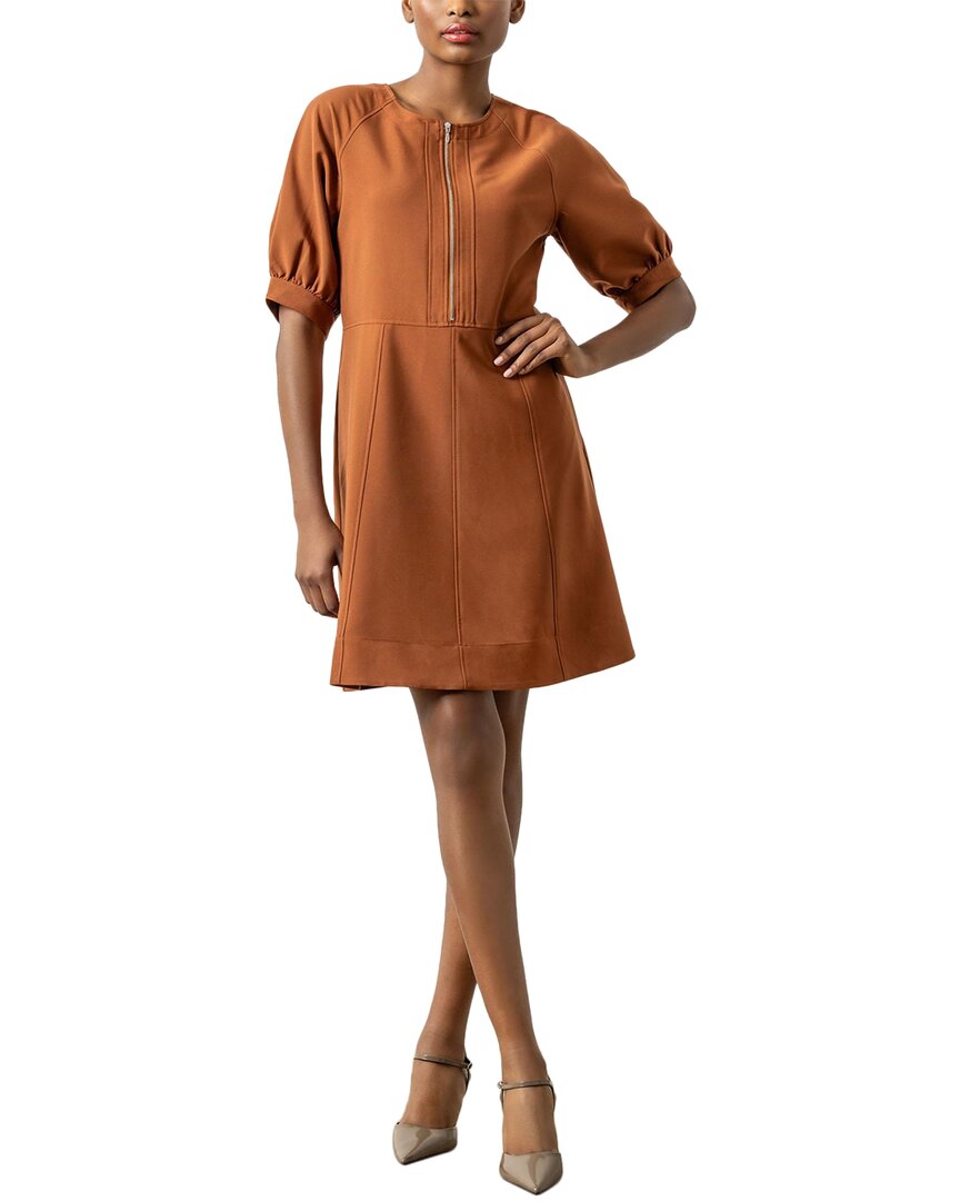 

Лила П Застежка-молния спереди Платье расклешенное Lilla P, оранжевый