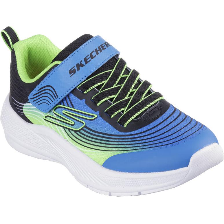 Skechers Kids Противоскользящие износостойкие низкие детские повседневные кроссовки blue black green kids' — фото 3