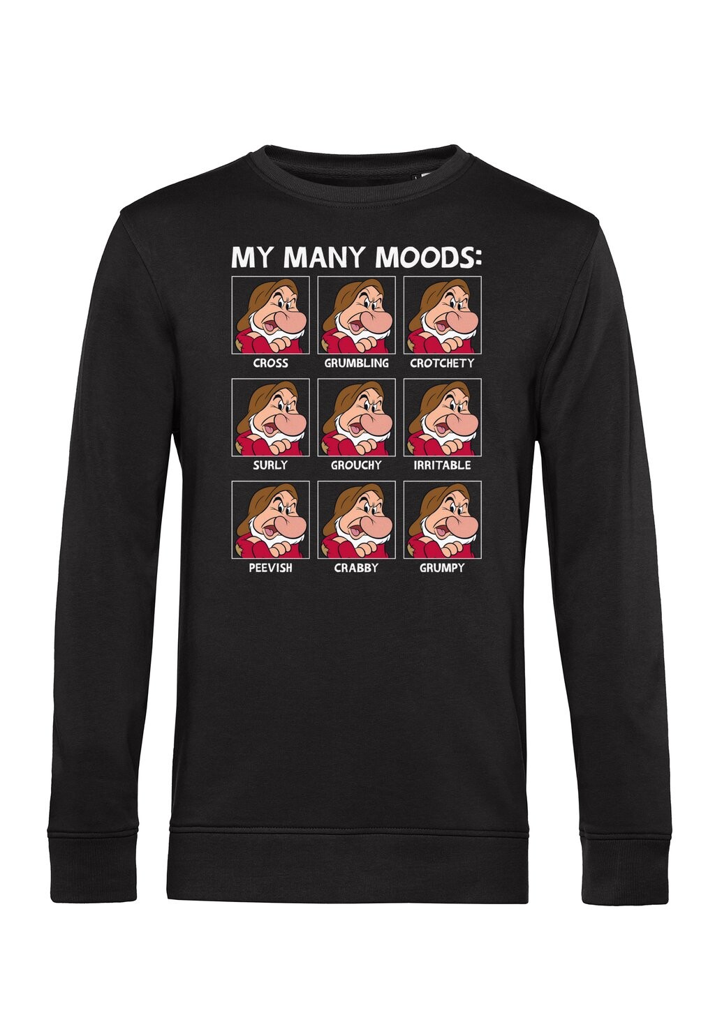 

Толстовка SNOW WHITE AND THE SEVEN DWARFS GRUMPY MOODS Disney, черный