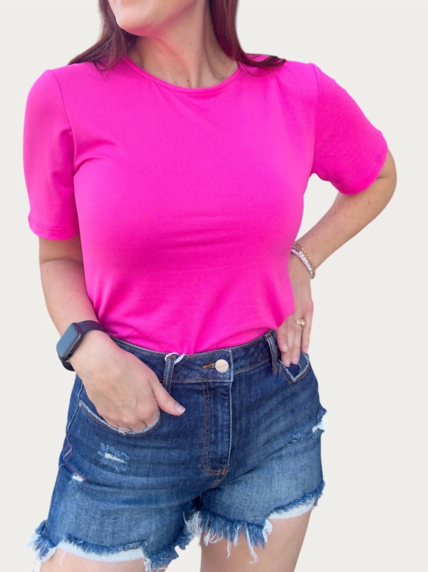 

Mittoshop Боди Back To Basics ярко-розового цвета