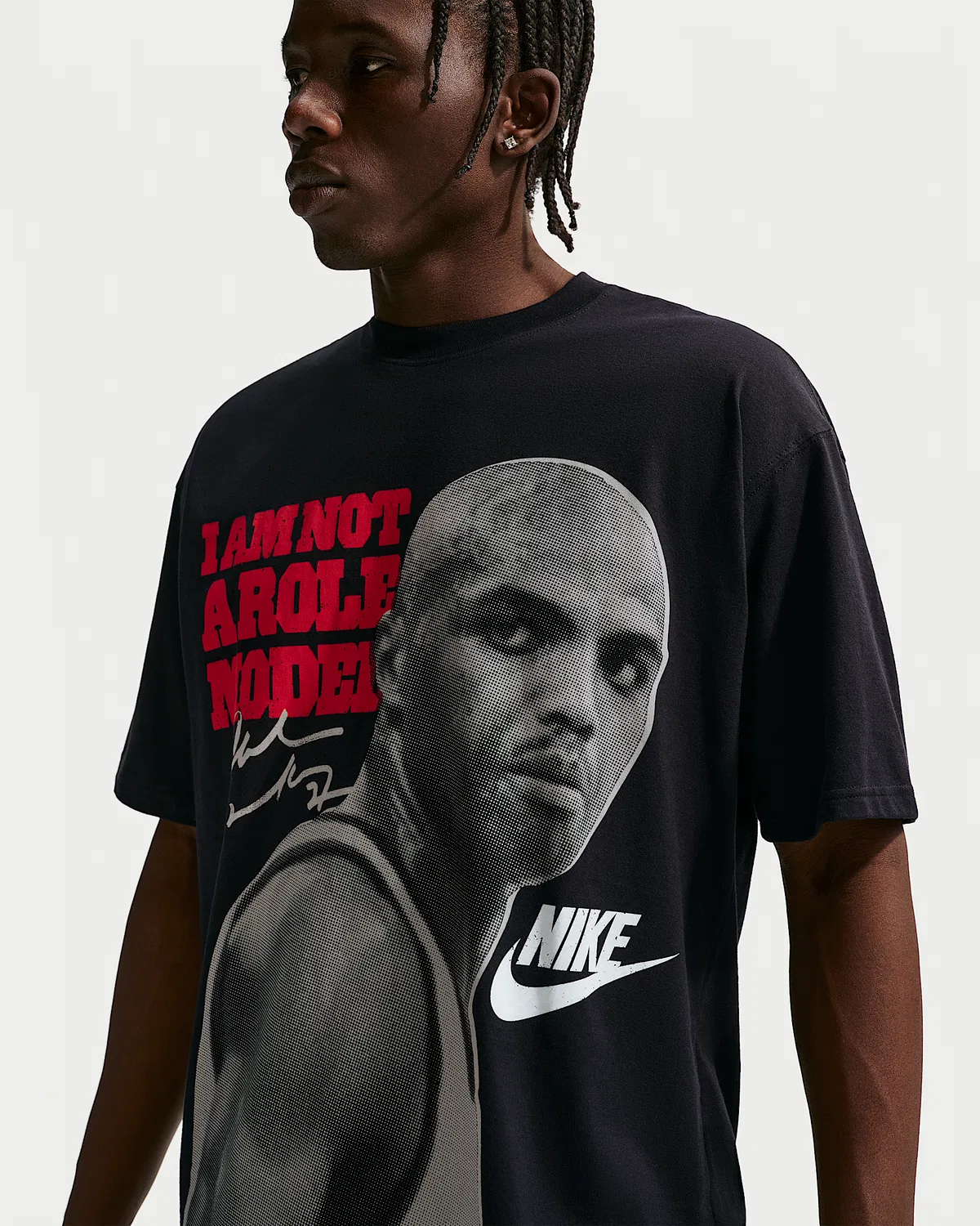 Мужская футболка Max90 с коротким рукавом Nike Sportswear "Charles Barkley", Black — фото 3