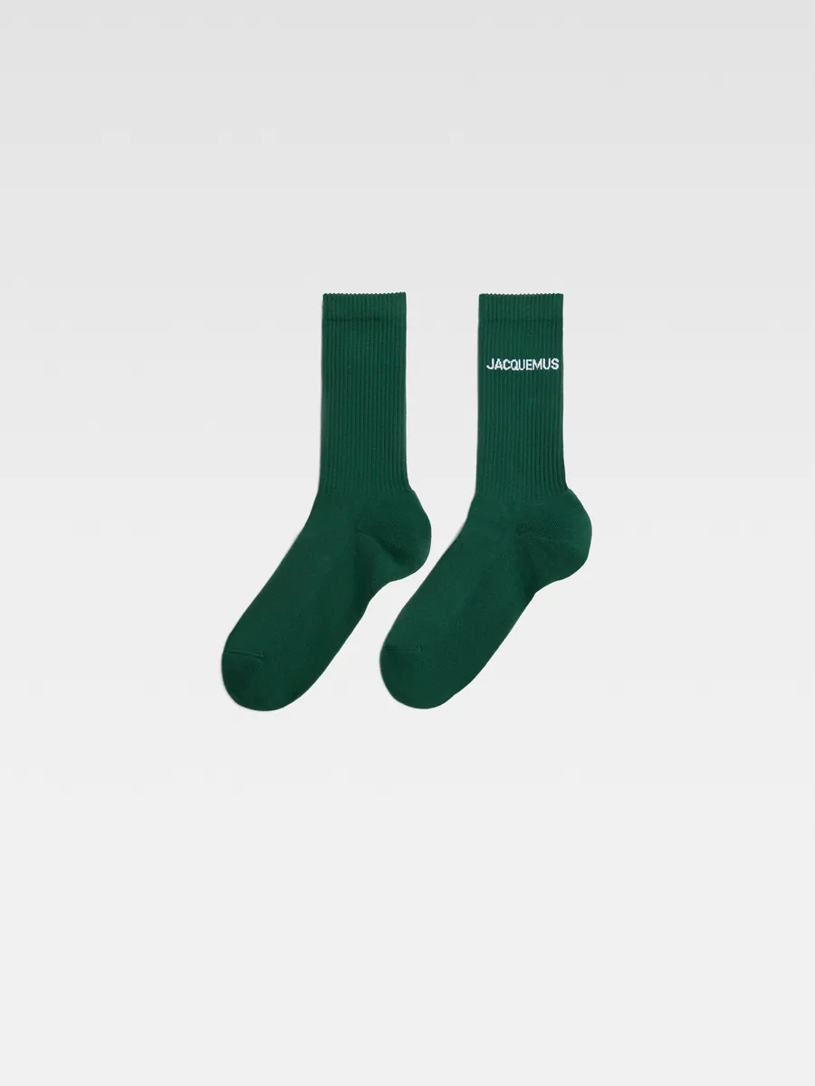 

Носки в рубчик Les chaussettes Жакмюс Jacquemus, темно-зеленый