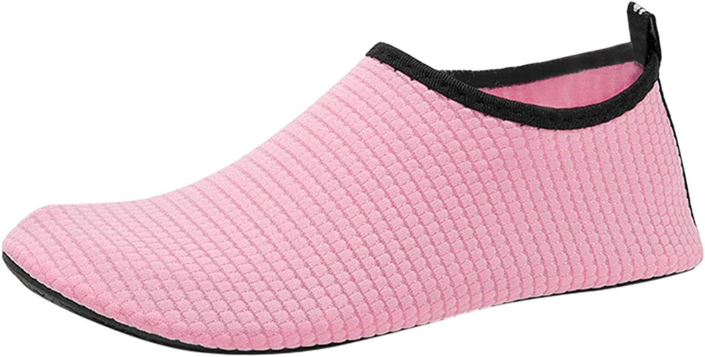 

Водные туфли Легкие Дышащие Низкие Кроссовки Быстросохнущие Босоножки Без Шнурков для Пляжа, Бассейна, Плавания, Рек, Йоги, Спорта Generic, розовый