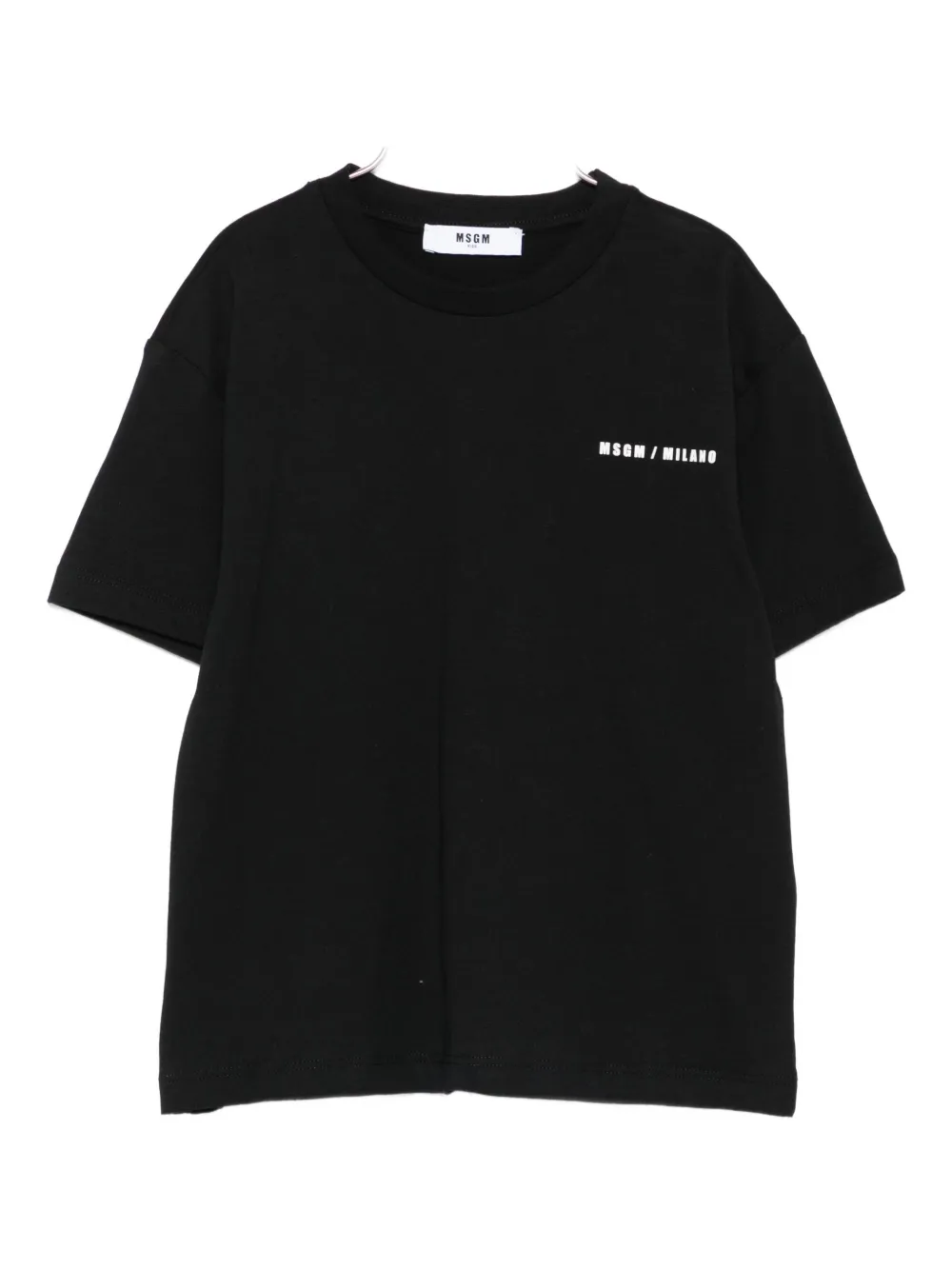 

Хлопковая футболка с логотипом MSGM Kids, черный