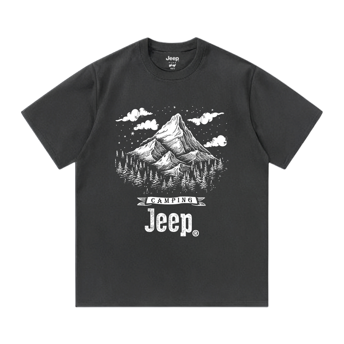 

Футболка для школьников с круглым вырезом Moderate Jeep, темно-серый