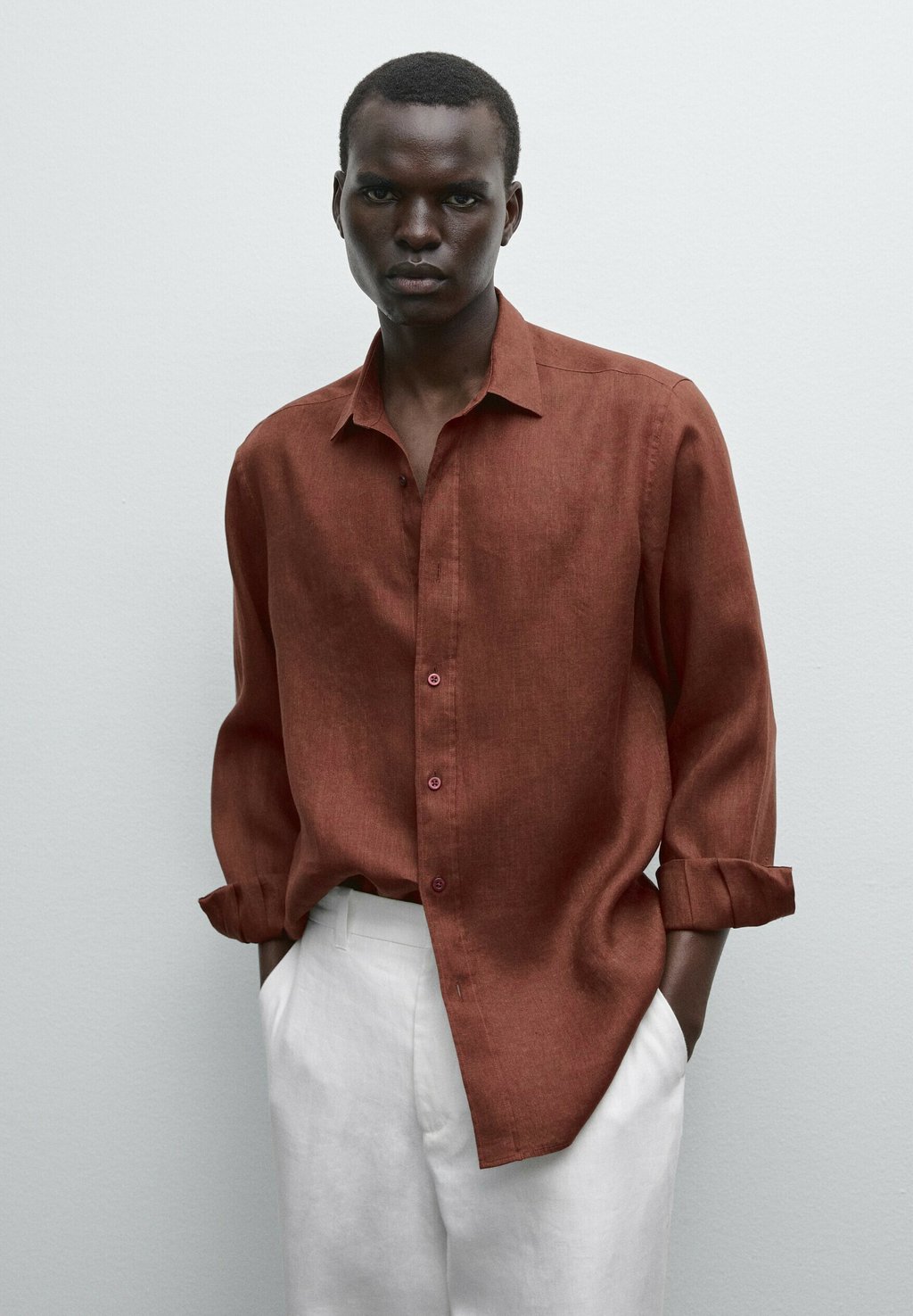 

Рубашка Massimo Dutti, бургундия
