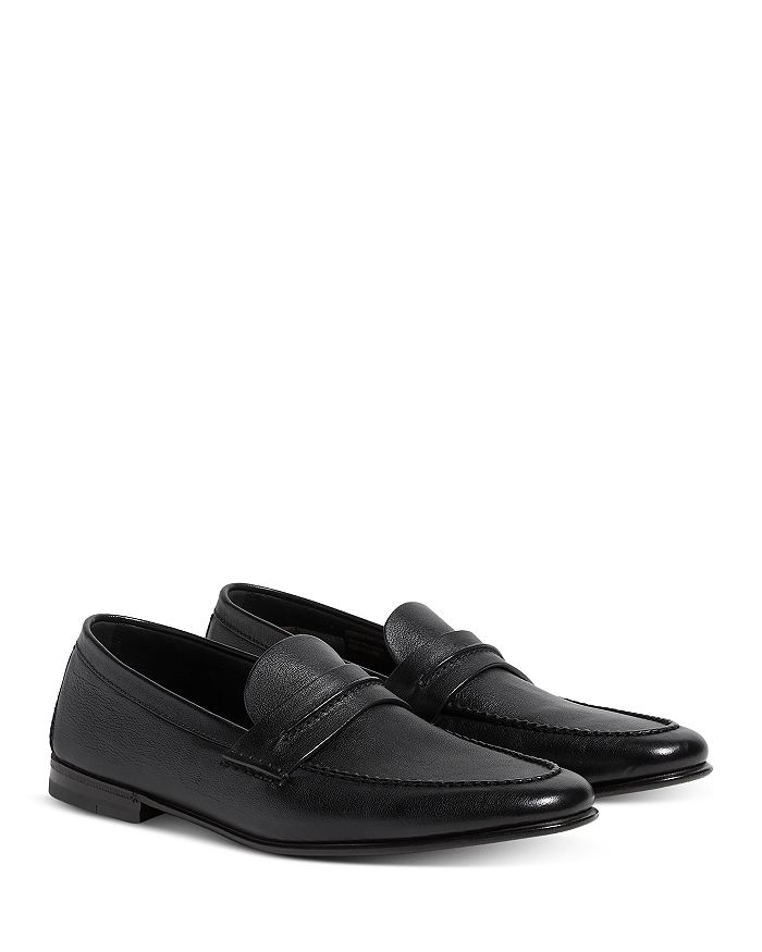 

Мокасины из натуральной зернистой кожи ZEGNA, черный