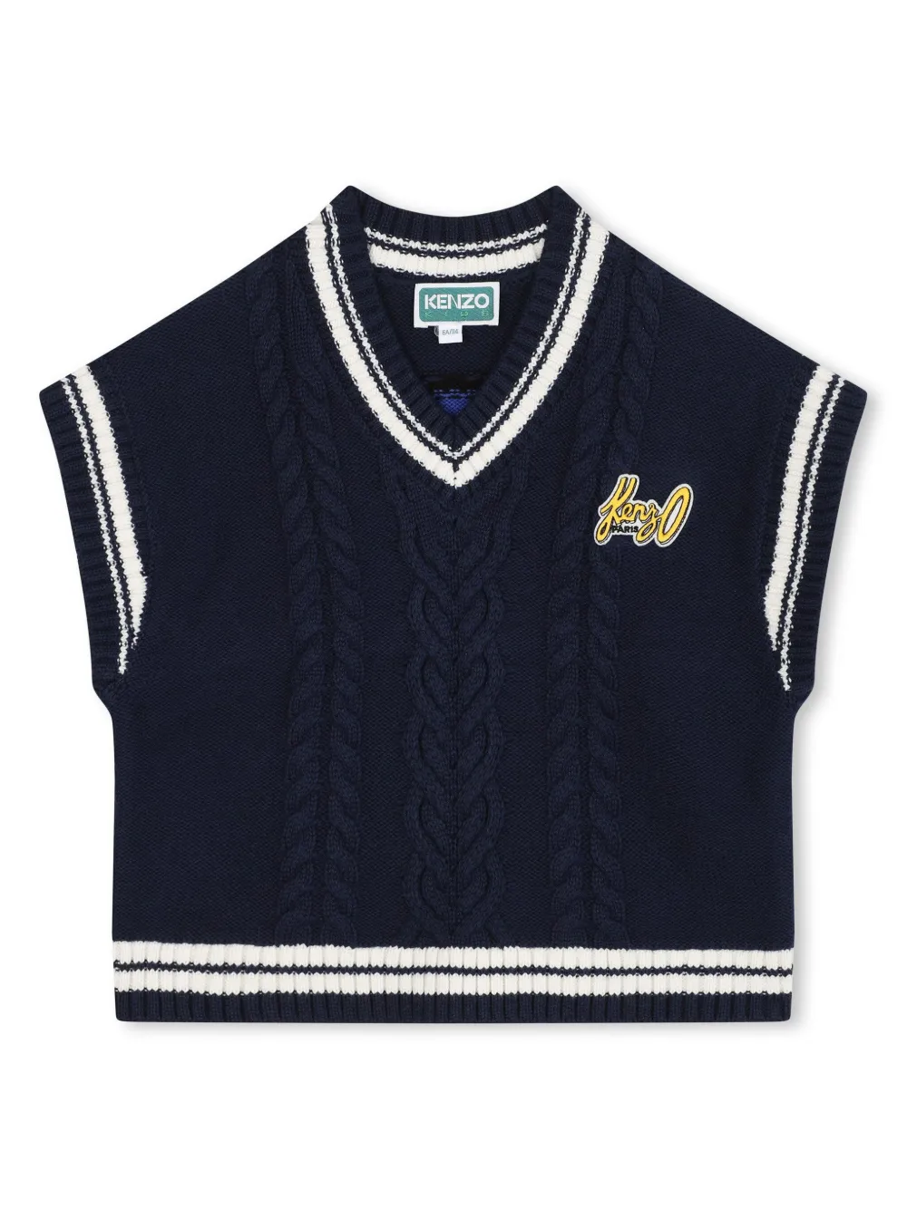 

Топ с нашивкой-логотипом Kenzo Kids, синий
