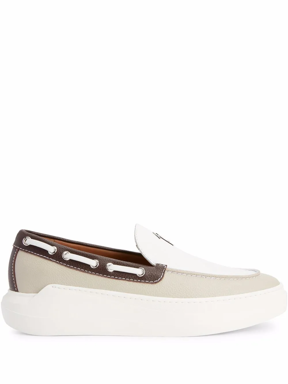 

Лоферы Conley в стиле колор-блок Giuseppe Zanotti, белый