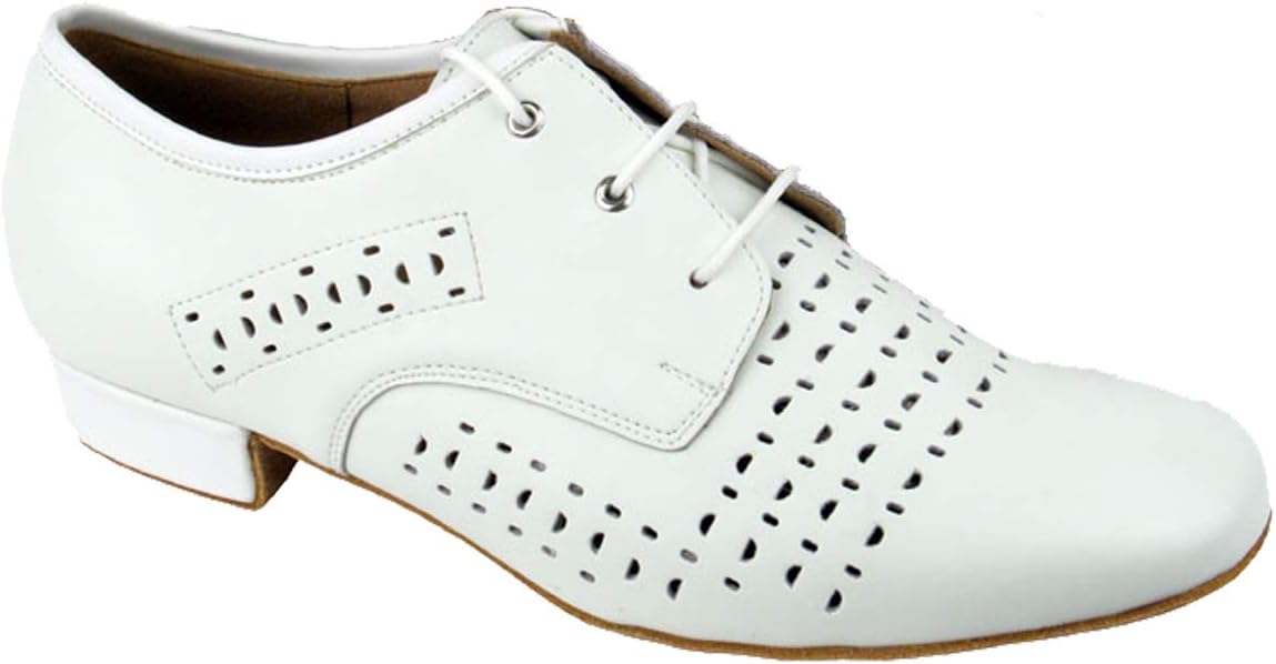 

Мужские туфли для бальных танцев, стандартные и гладкие, для танго, свадеб, сальсы, ST38EB - тонкие, 3 см комплект из 5 штук Very Fine, белый