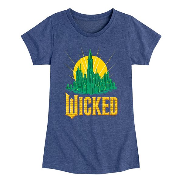 

Футболка с принтом Wicked for Good Cityscape для девочек 7-16 лет Licensed Character, Heather Navy