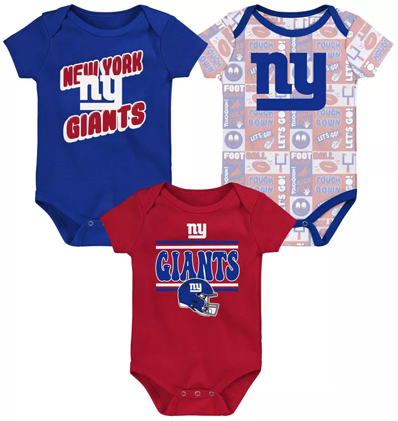 

Комплект одежды для команды NFL Infant New York Giants Comics Team, комплект из 3 цветных комбинезонов NFL Team Apparel