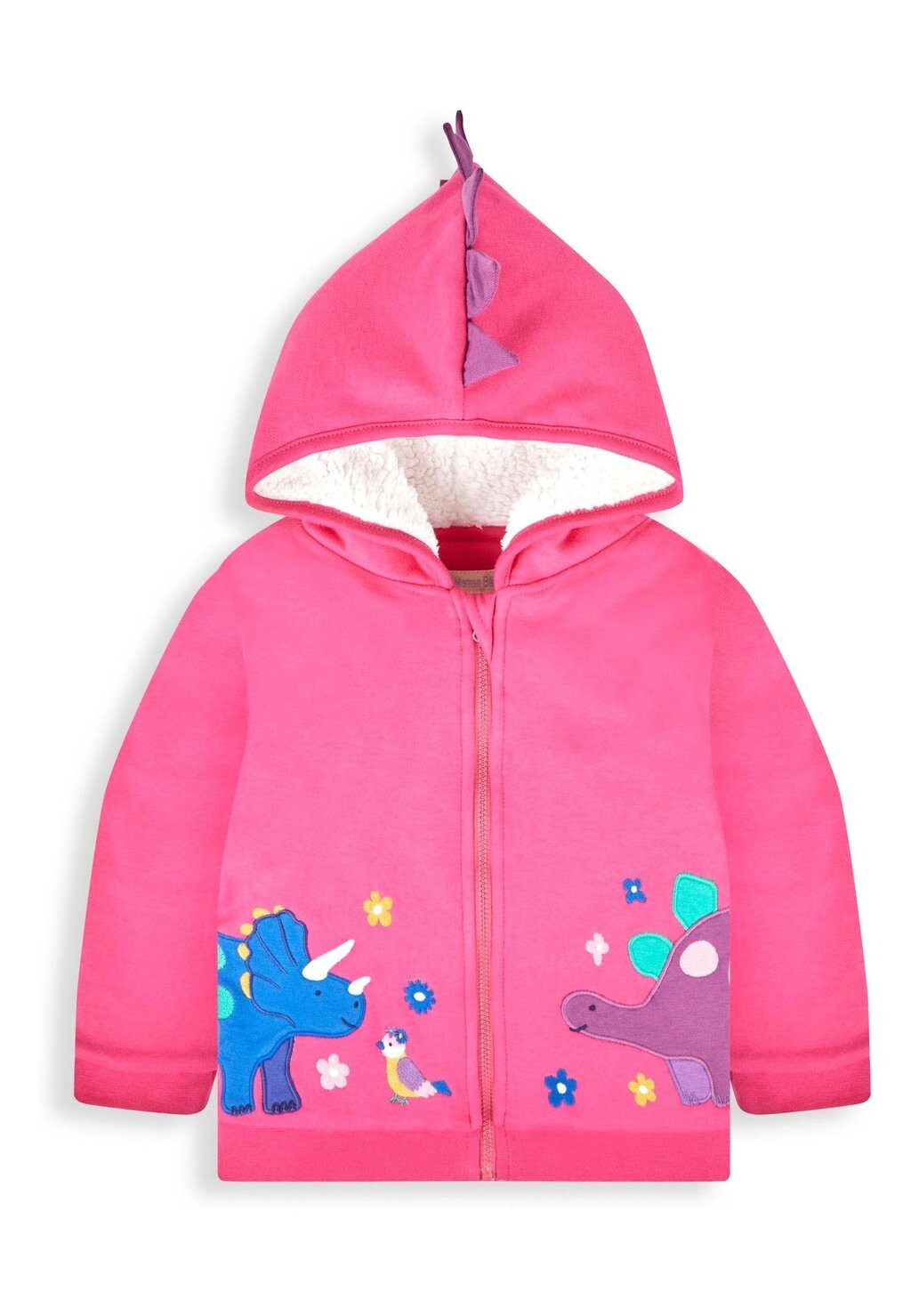 

Толстовка с капюшоном Dino Applique Cosy JoJo Maman Bébé, цвет fuchsia