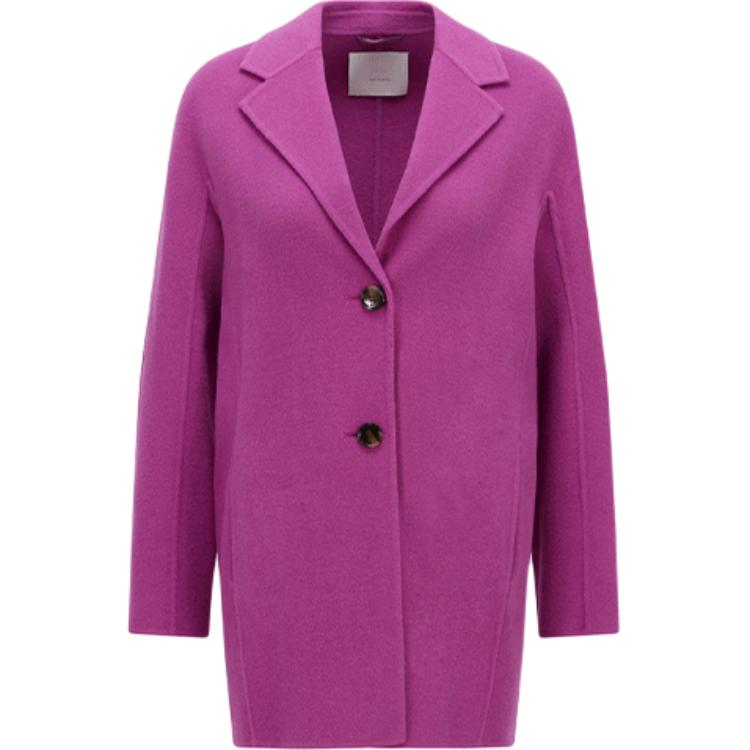 

HUGO BOSS FW21 Пальто свободного кроя женское фиолетовое