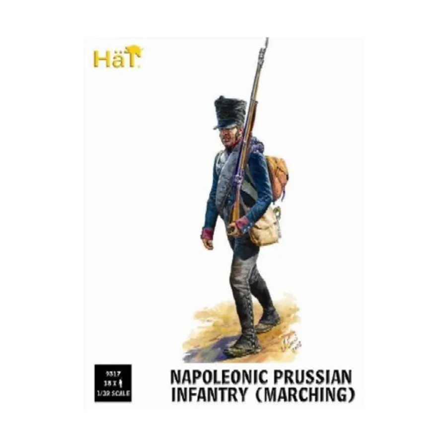 

Наполеоновская прусская пехота (Марширующая), Historical Plastic Military Figures - Napoleonic (1:32) (Hat Industries)