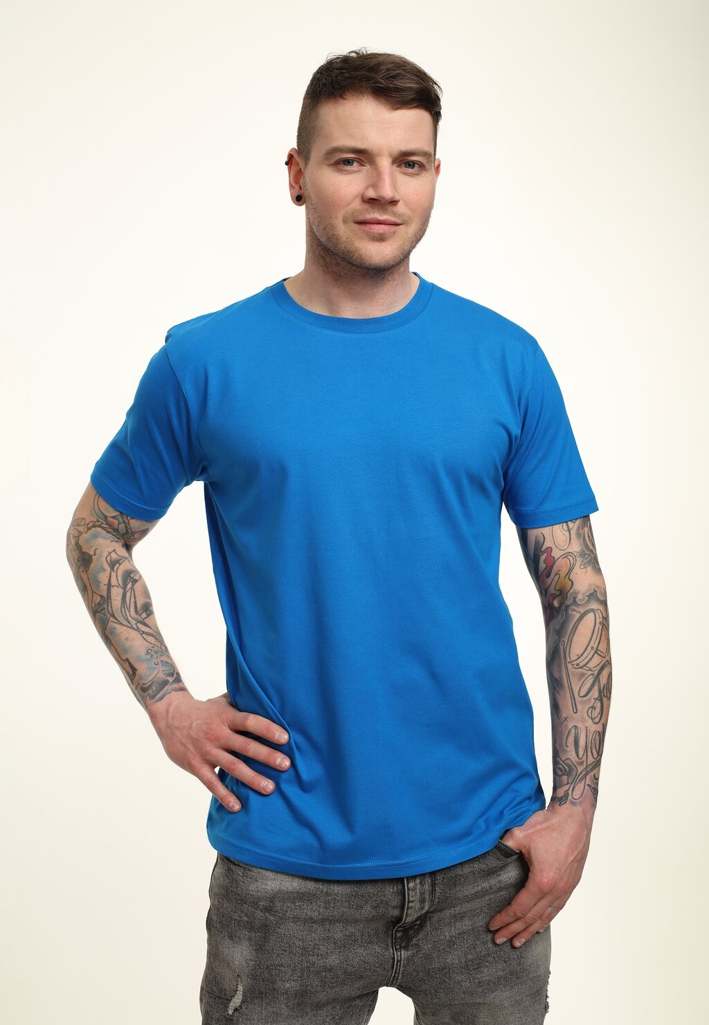

Базовая футболка Unisex Henry Tiger, цвет bright blue, Синий, Базовая футболка Unisex Henry Tiger, цвет bright blue