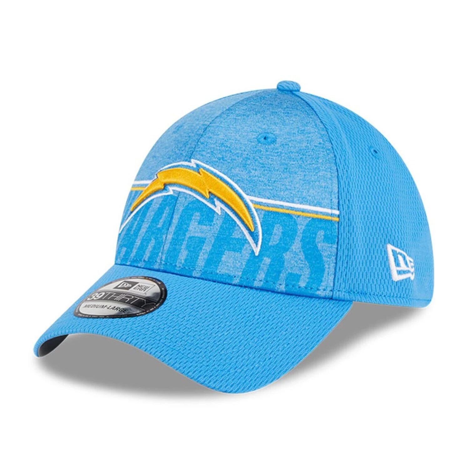 

Мужская кепка New Era Powder Blue Los Angeles Chargers 2023 NFL Training Camp 39THIRTY Flex Fit Hat