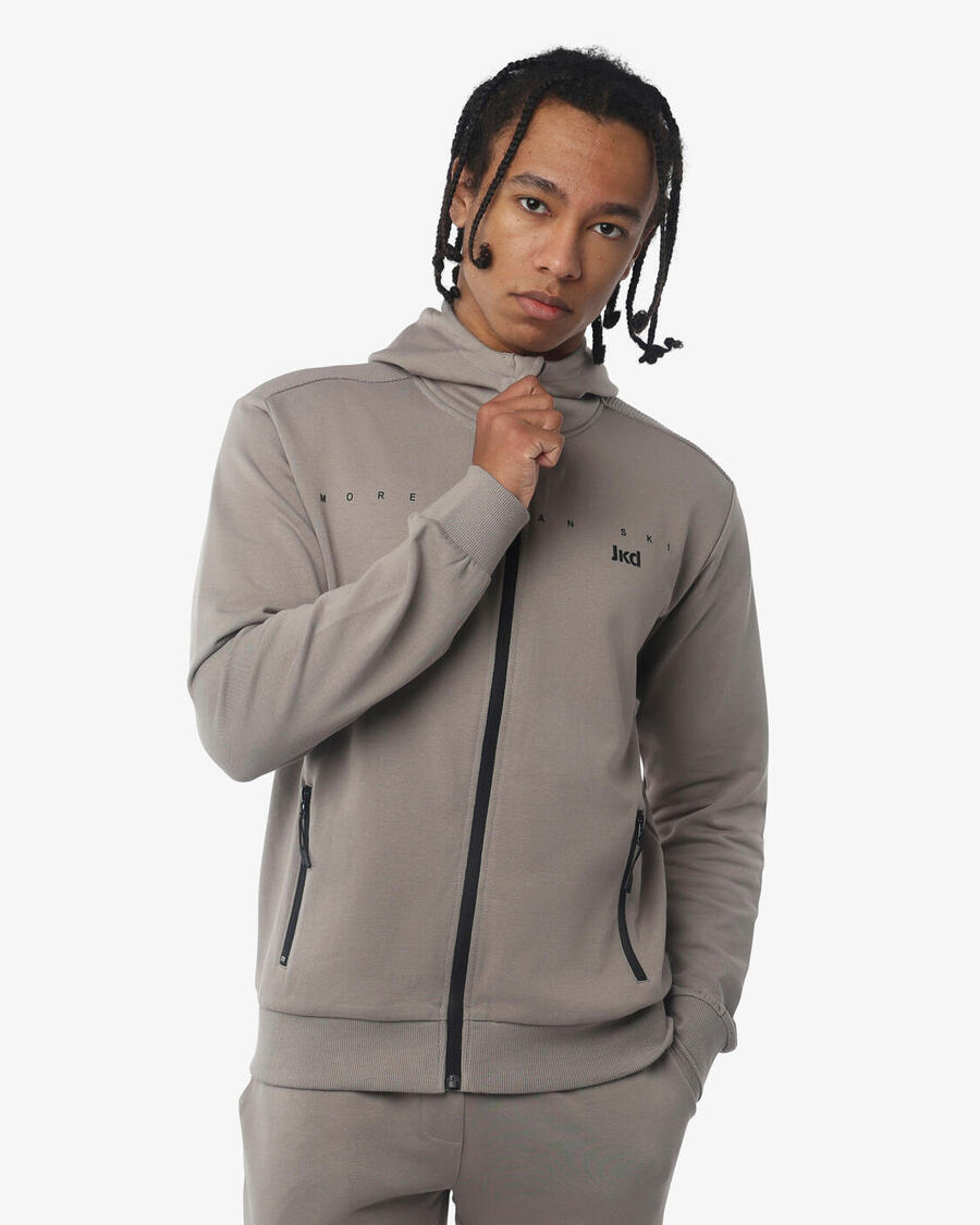 

JAKED Мужская синтетическая толстовка серо-коричневого цвета для фитнеса