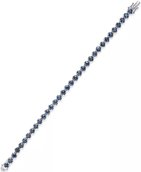 

Теннисный браслет с сапфиром (10 карат) из стерлингового серебра, созданный для (также доступен в изумрудном цвете) Macy'S, sapphire