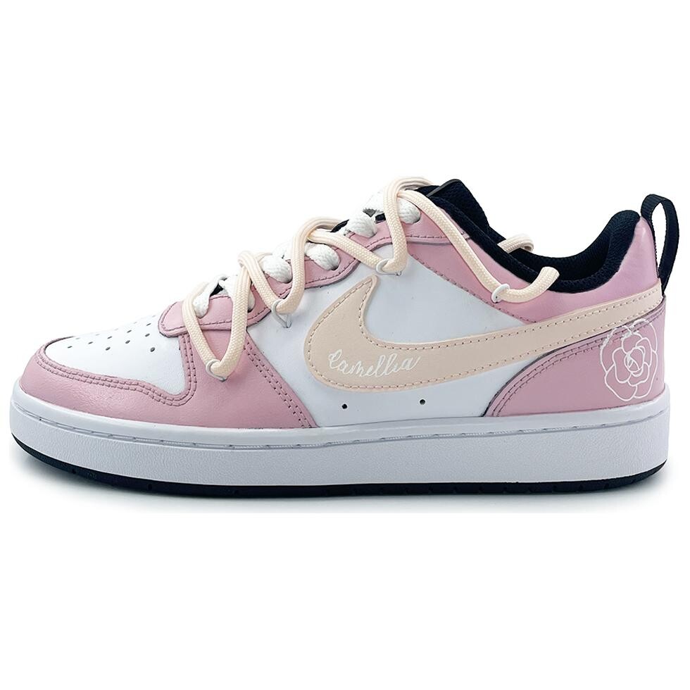 

Кроссовки Nike Court Borough Skateboard Shoes Women's Low-Top Pink/White, Розовый, Кроссовки Nike Court Borough Skateboard Shoes Women's Low-Top Pink/White