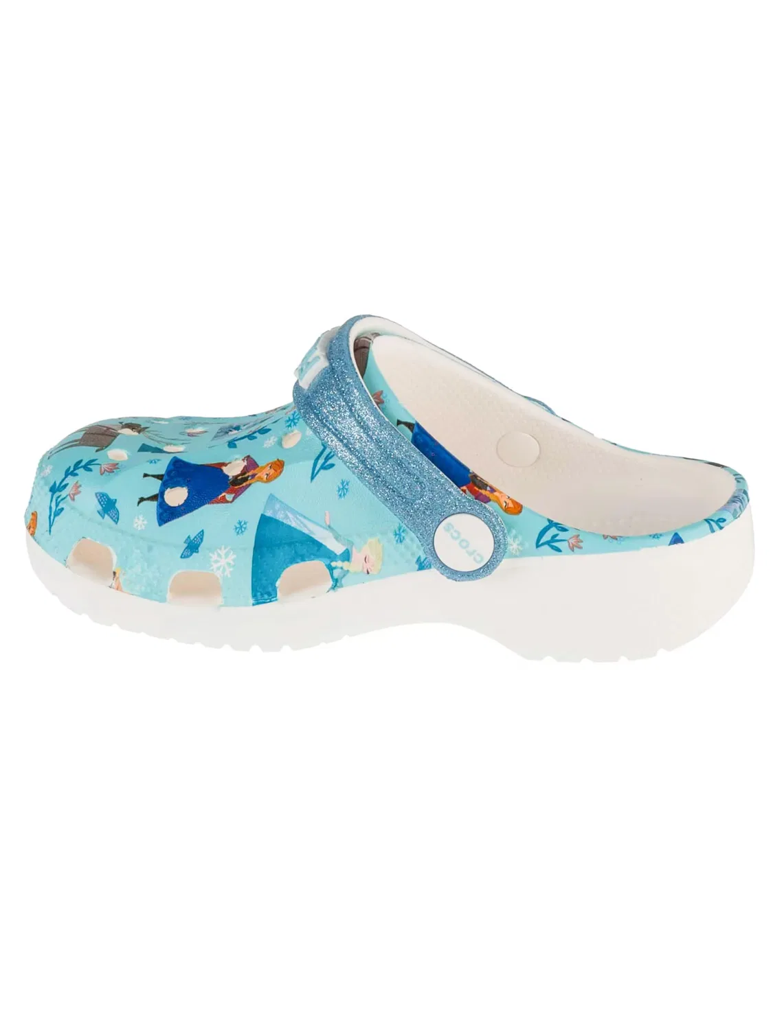 Детские сандалии Crocs Frozen Baya Clog Kids синего цвета — фото 2