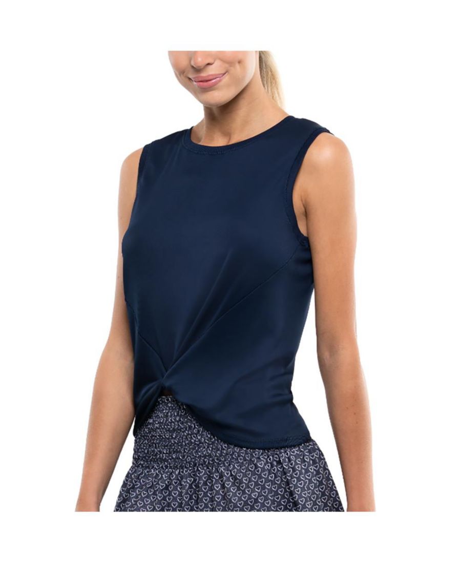 

Женская теннисная майка с перекрученным передом Lucky In Love, Midnight