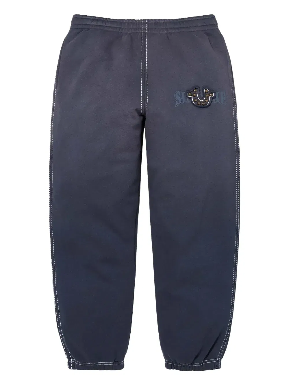 Спортивные брюки X True Religion с логотипом Supreme, синий