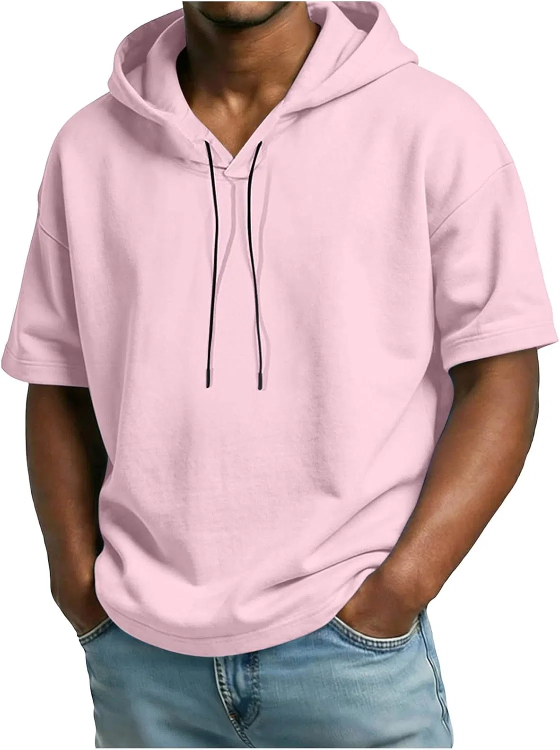 Футболка с коротким рукавом, свободный крой, хлопок, Pink