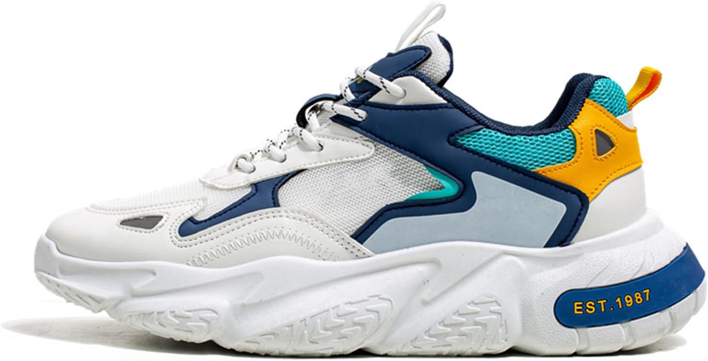 

Кроссовки GSIGUL для мужчин, теннисные и прогулочные, с амортизацией, мужские кроссовки для тренировок и повседневной носки, белый/синий