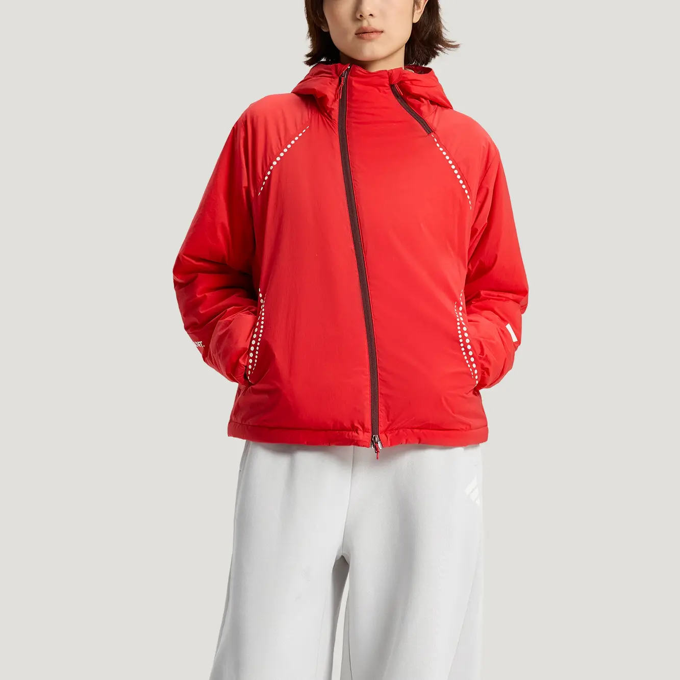 Женская пуховая куртка FOS FW25 PAD JACKET Adidas, светлый scarlet — фото 4