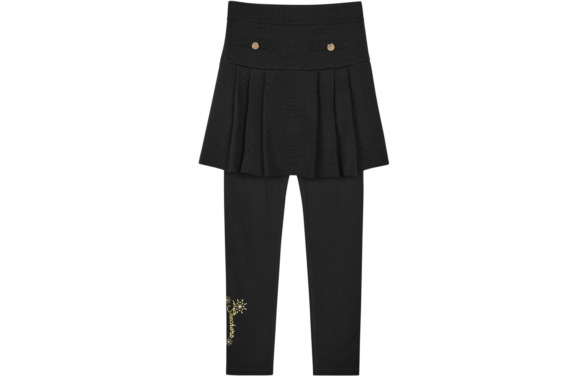 

Skechers Вязаные спортивные штаны black sole с принтом dark auspicious pattern и цветами для подростков