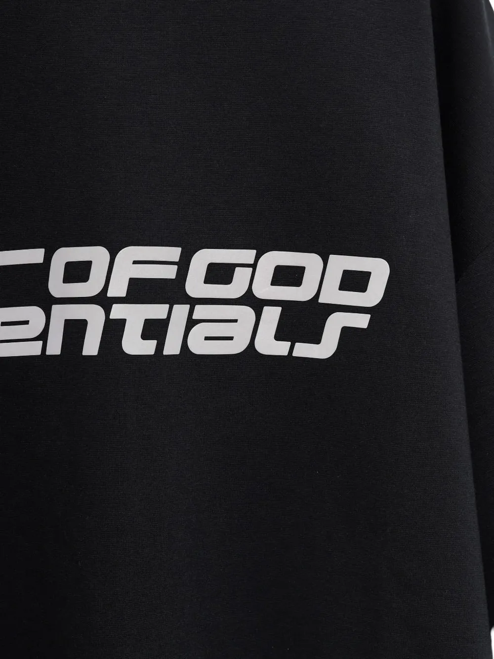 Футболка в стиле 90-х из ткани понте с короткими рукавами Fear Of God Essentials, черный — фото 3
