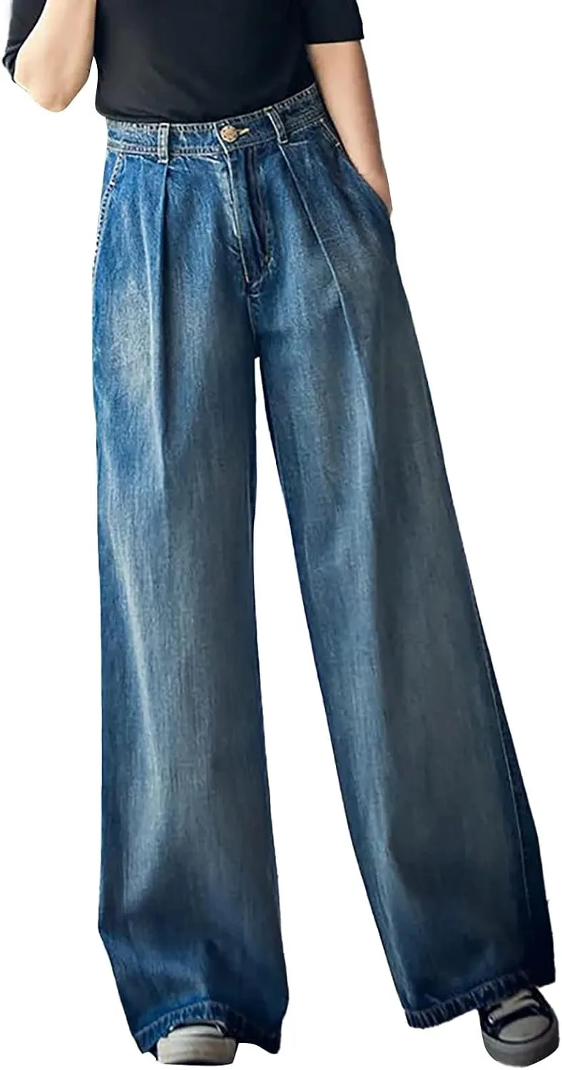 

Багги джинсы для женщин loose floor denim pants