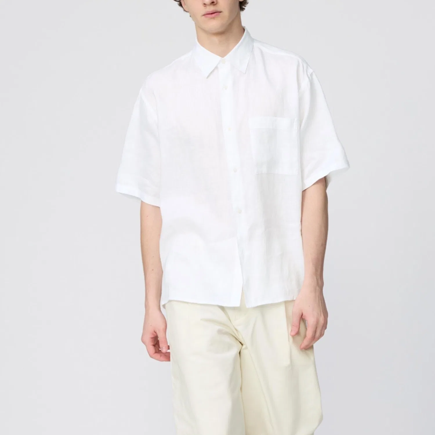 Рубашка x Clare Waight Keller C Collection SS26 Unisex UNIQLO, White — фото 3