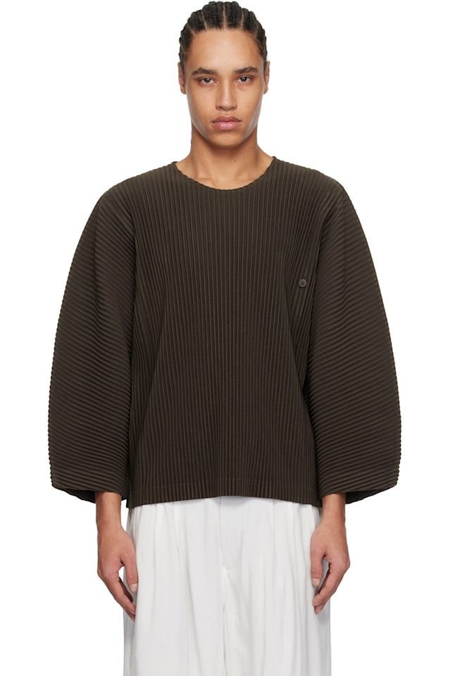 

Футболка Turbine Homme Plissé Issey Miyake, коричневый