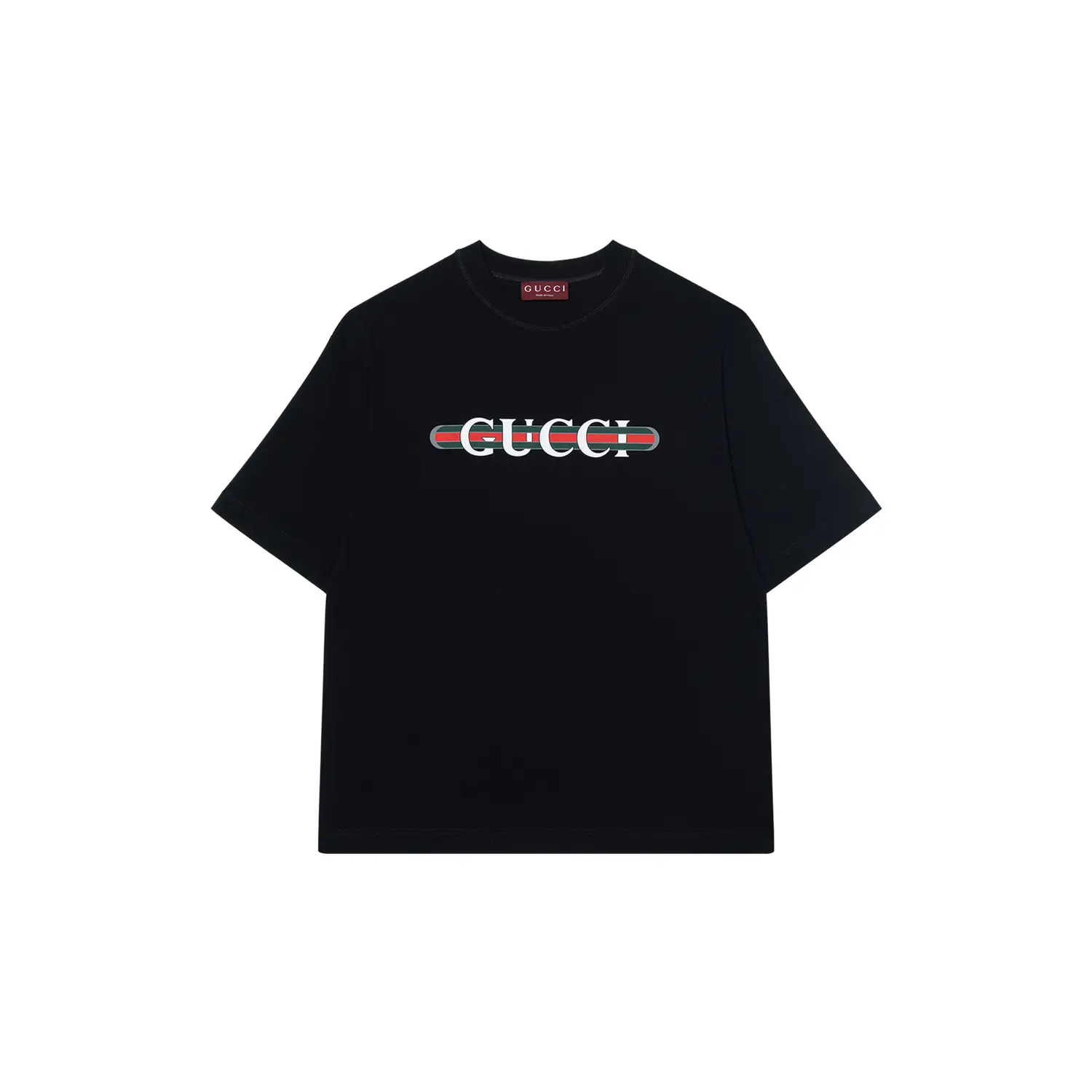 

Футболка с принтом логотипа GUCCI, черный