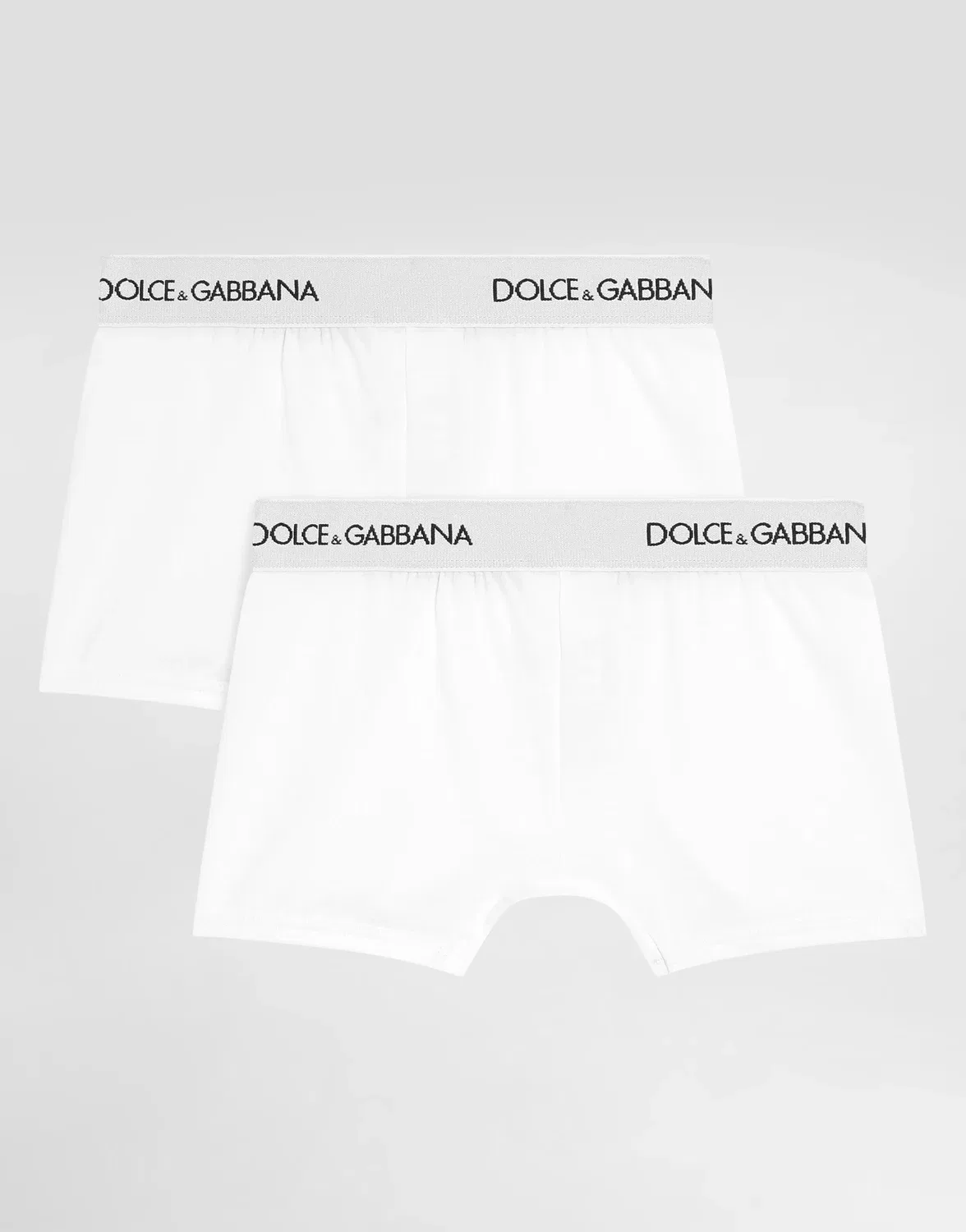 Боксеры из эластичного джерси, 2 штуки в упаковке Dolce & Gabbana, белый — фото 2