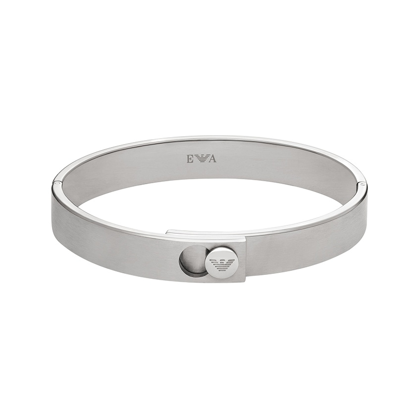 

Стальные браслеты мужские серебристые EMPORIO ARMANI, EGS3086040