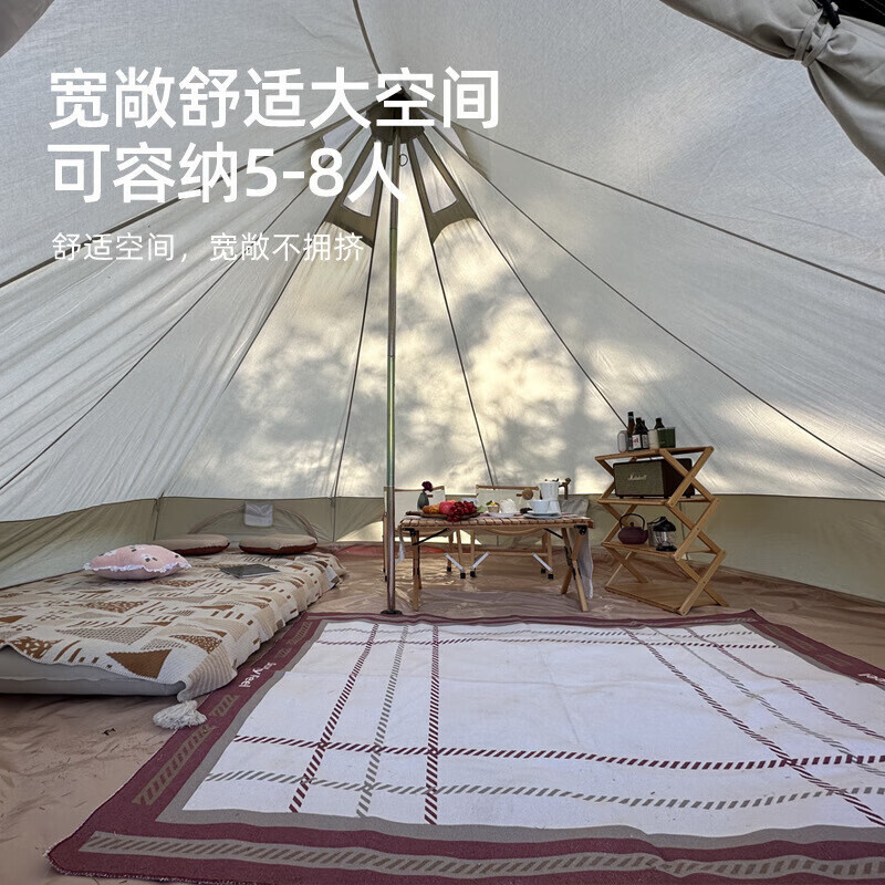 

Jingdian Guangnian изысканная кемпинговая восьмиугольная палатка-пирамида бежевого цвета на 5-8 человек