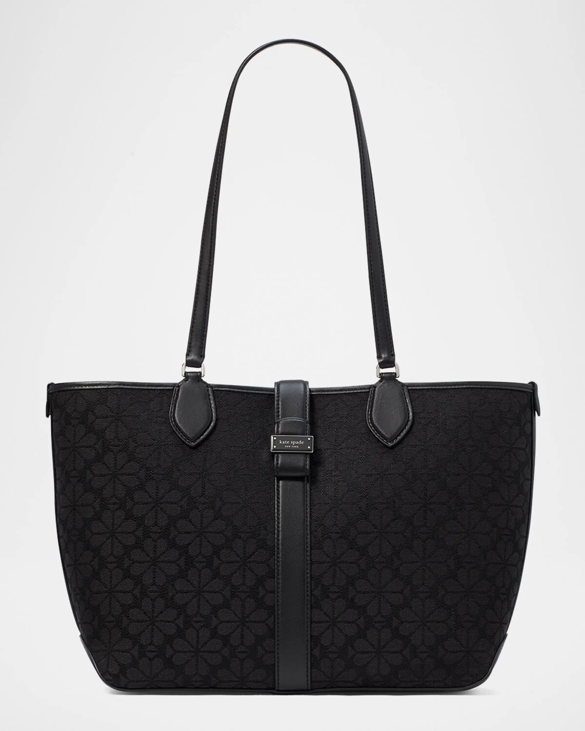 

Жаккардовая сумка-тоут с пиковым цветком Kate Spade New York, цвет Black Multi