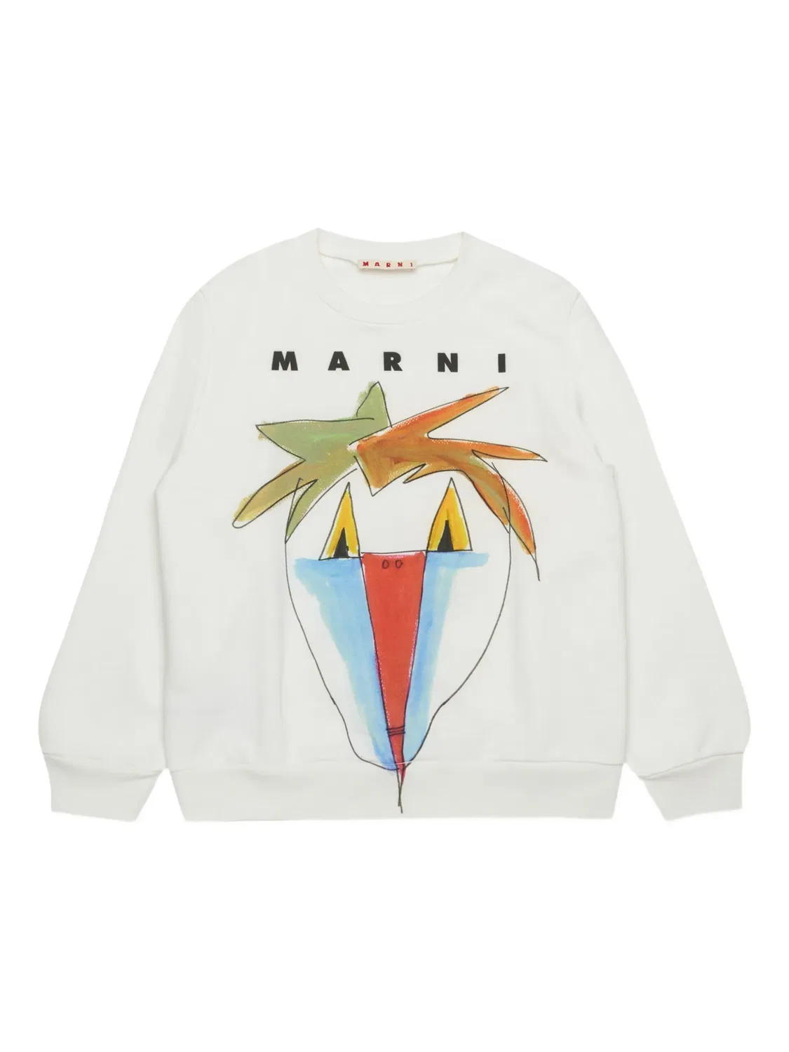 Худи из хлопка от Marni, белый