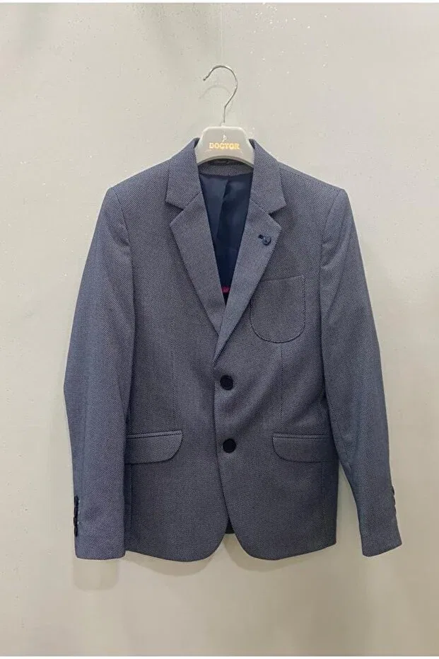 Детский блейзер для девочек с длинным рукавом Nonno Kids, Navy Blue — фото 3