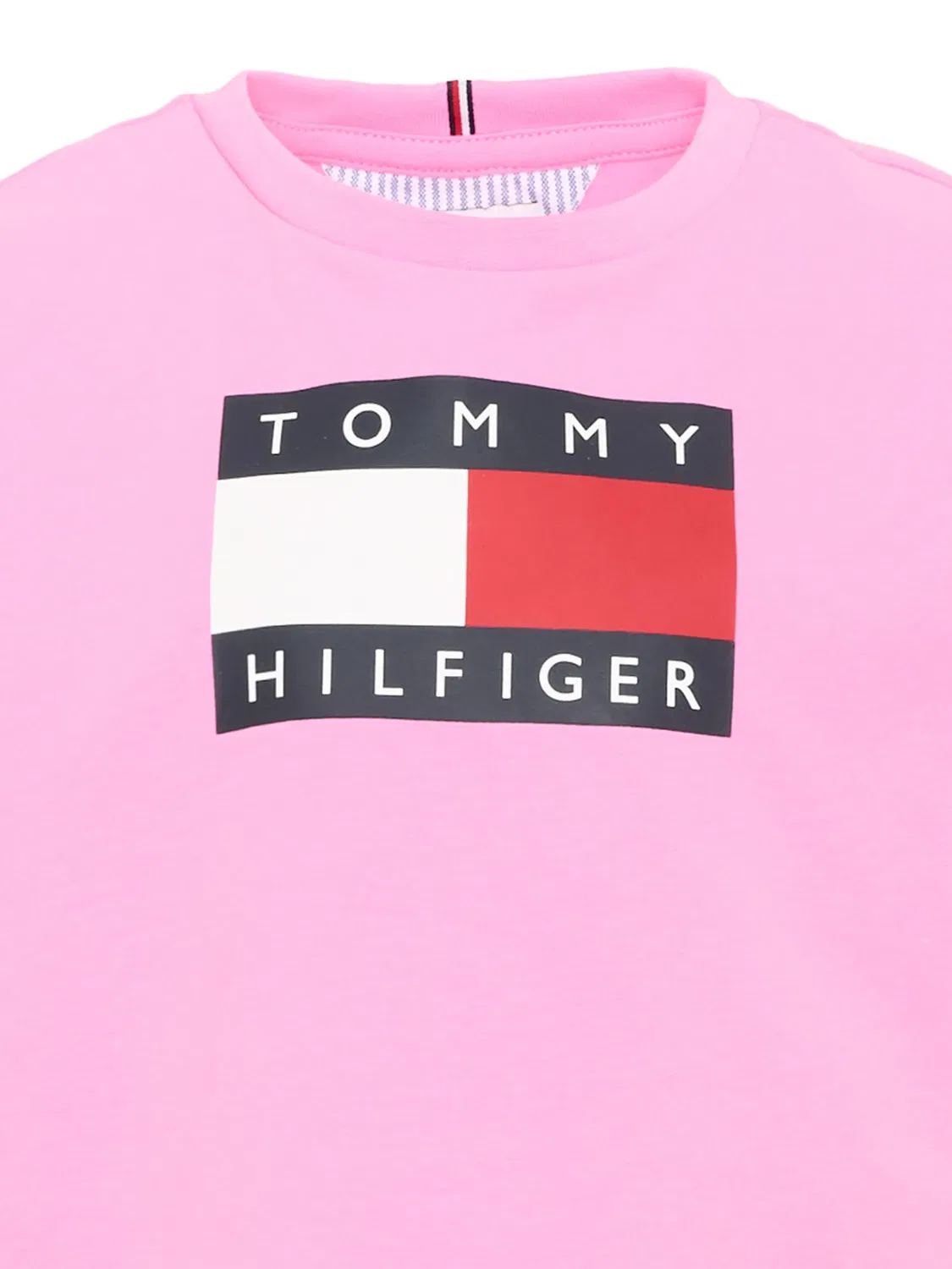 Футболка с логотипом Tommy Hilfiger Junior, розовый — фото 3
