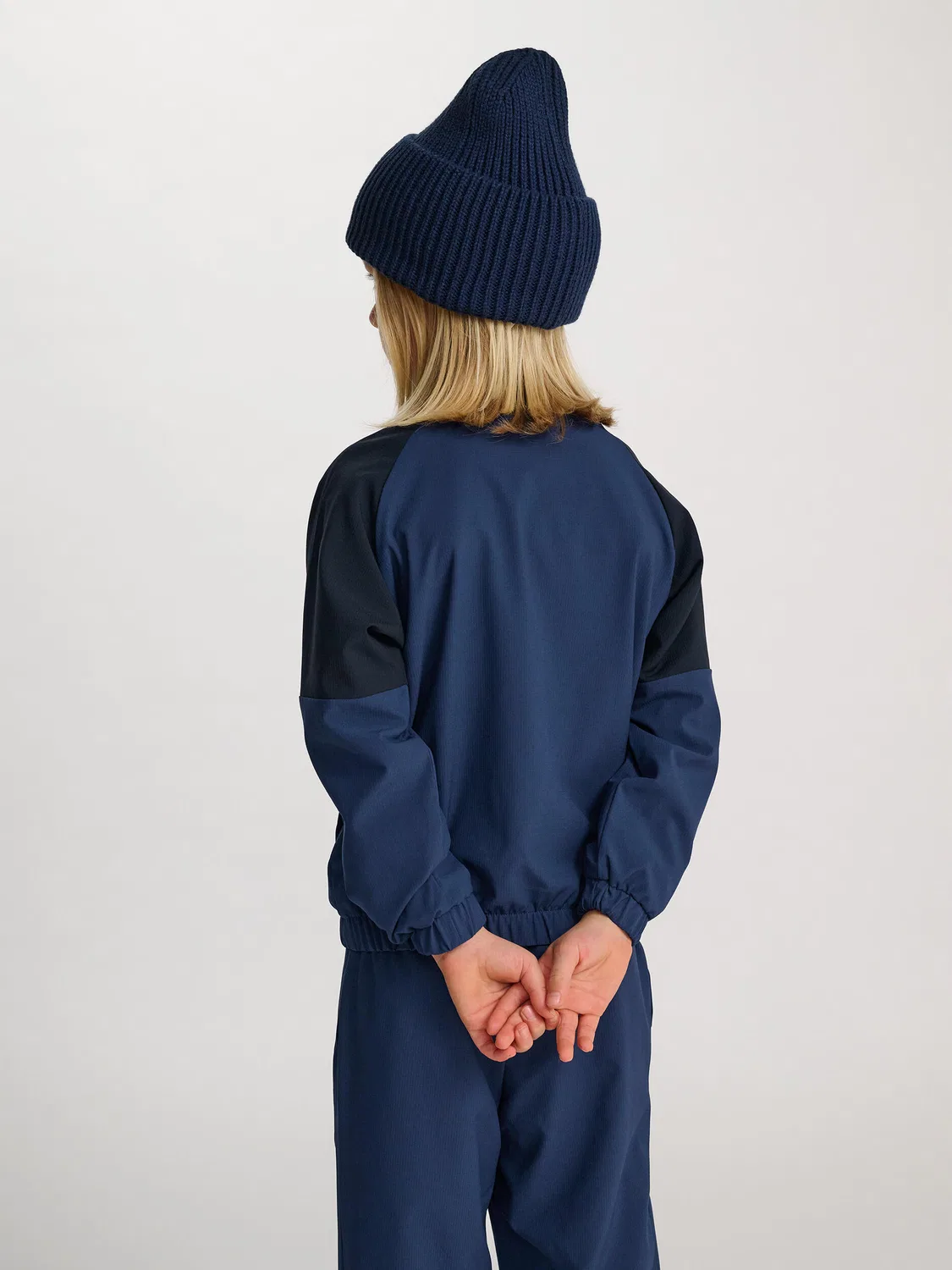 Детская куртка на молнии Loose Hummel, Blau Navyblau Gletscherblau — фото 3